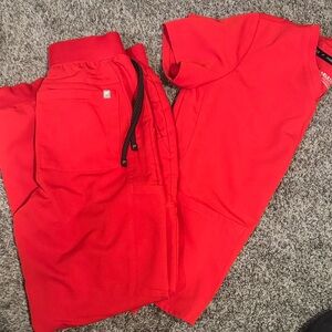Fabletics Red Scrub Set